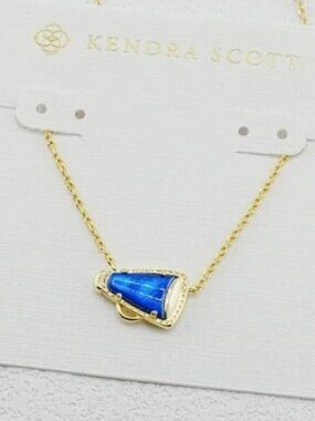 Kendra Scott Blue Stone Gold Cheer Necklace